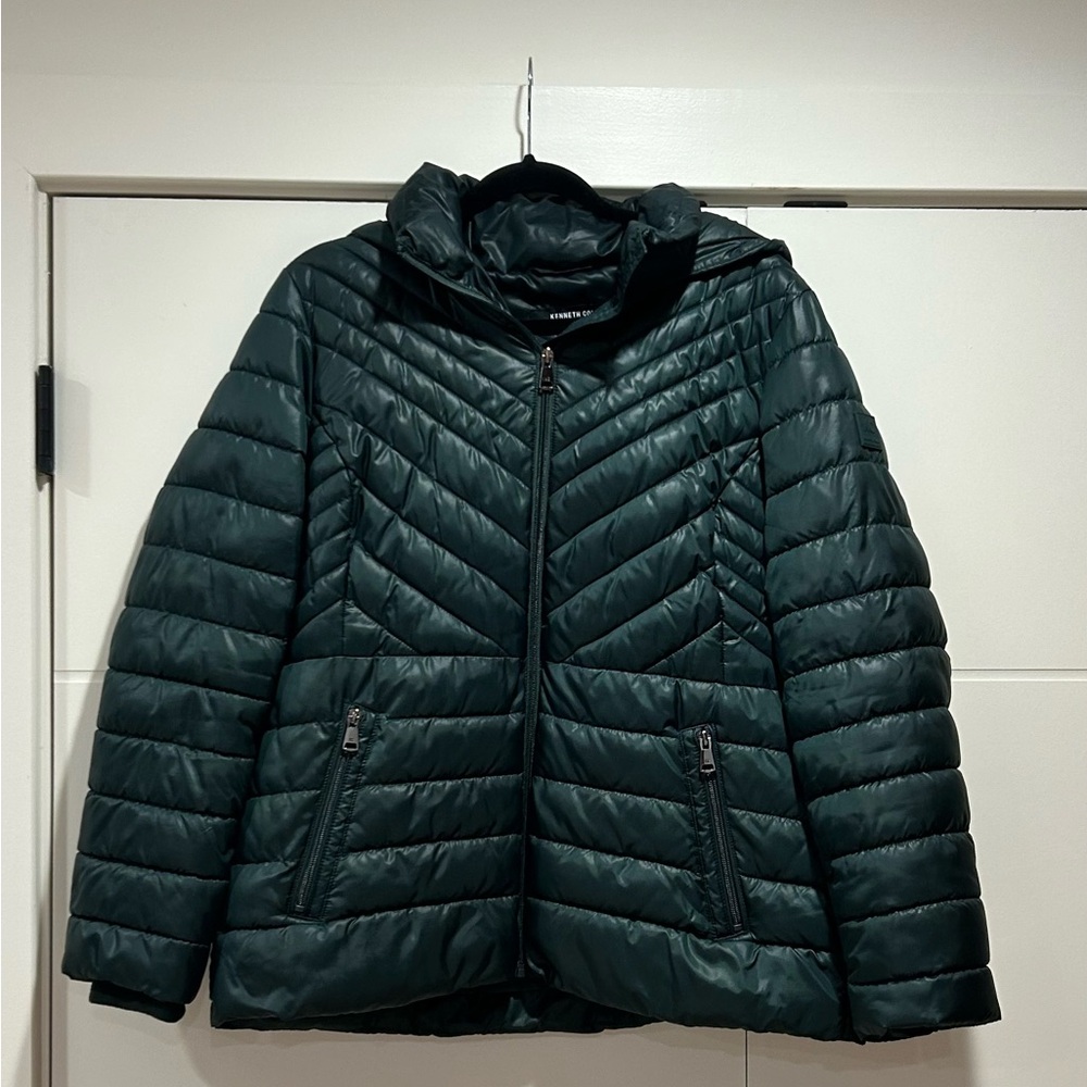 Women's Green Puffer Jacket